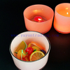 Glossy Painted Pink Glass Candle Jars With Silver Rim Candle Vessels for Candle Making