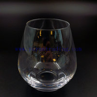 Handmade Clear Lead-Free Crystal Stemless Red Wine Glasses