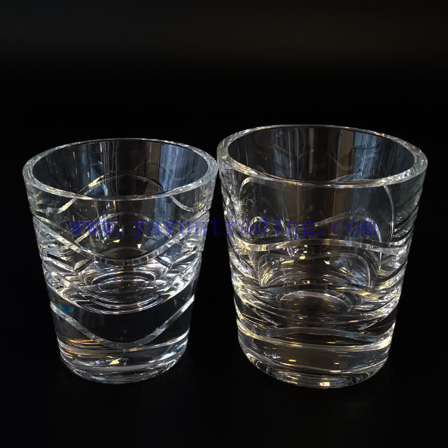 High White Crystal Carved Cocktail Glass Cup Unique Design Transparent Handmade Tumblers