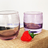 Multiple Purple Glass Tumbler Solid Color Glassware Drinking Glasses Whisky Cup Set of 4