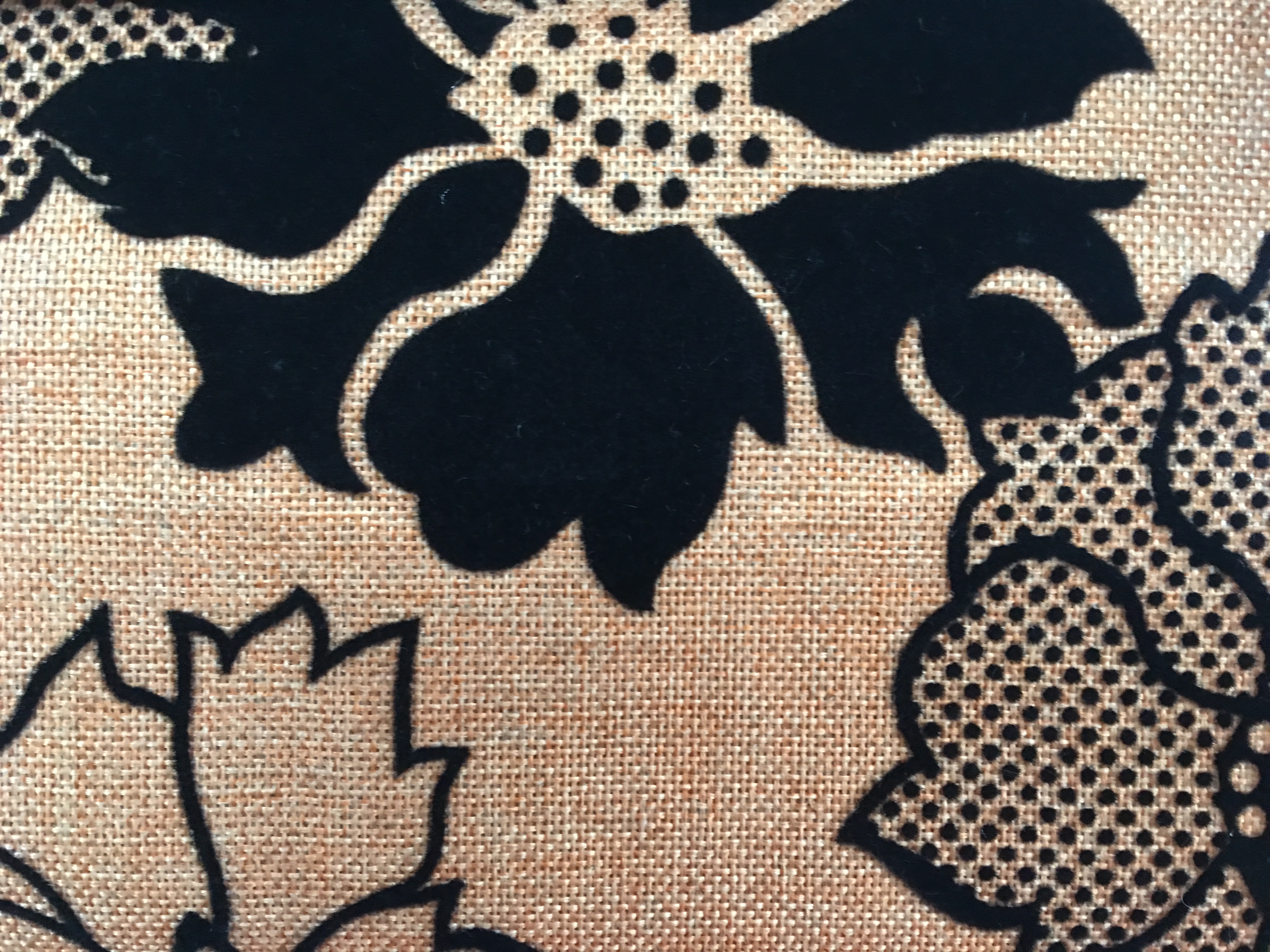 Plain Linen Flocking Upholstery Fabric for Sofa and Chair