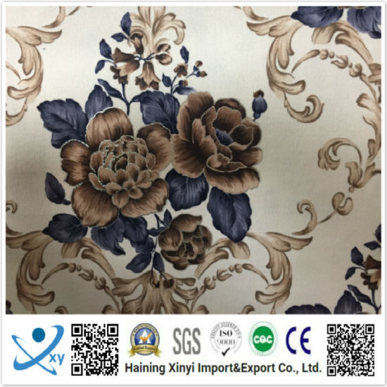 2018 Latest Design Fashion Woven Coated Cotton Peach Digital Bag Printed Fabric