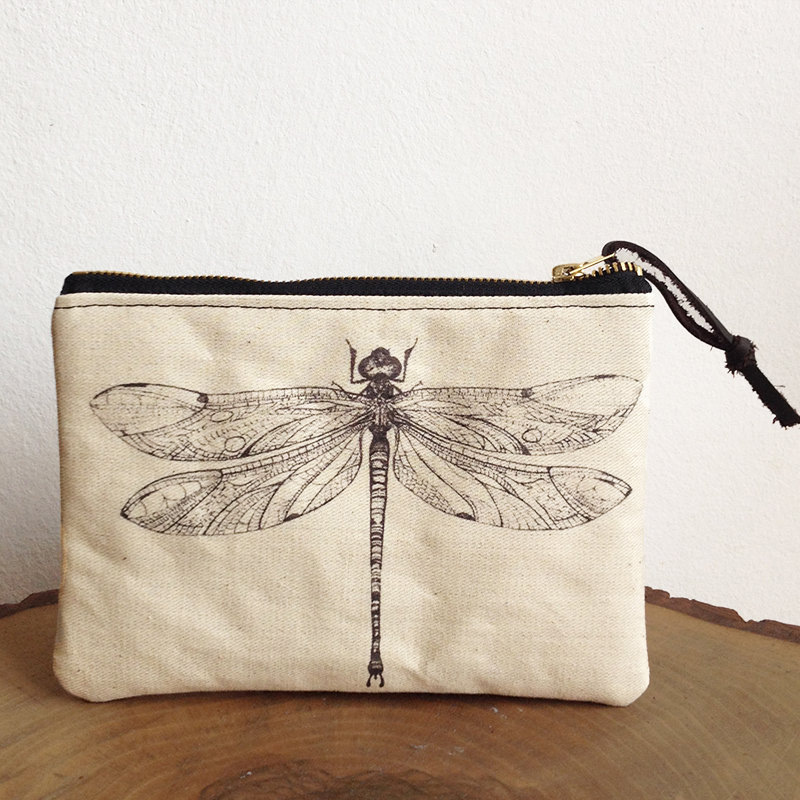 Canvas Zipper pouch/Cosmetic bag/Make up bag