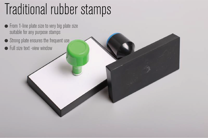 Traditional Rubber Stamps various of handle colors