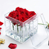Transparent 2018 Christmas Gift Box Custom Rose Packing Box Acrylic Flower Box