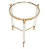 Hot Selling Round Side Table Gold Acrylic Table Stainless Steel Brass Table