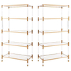 Wholesale Stainless Steel Bookcase Glass Top Storage Shelf Outlet Shelf Acrylic Display Shelf