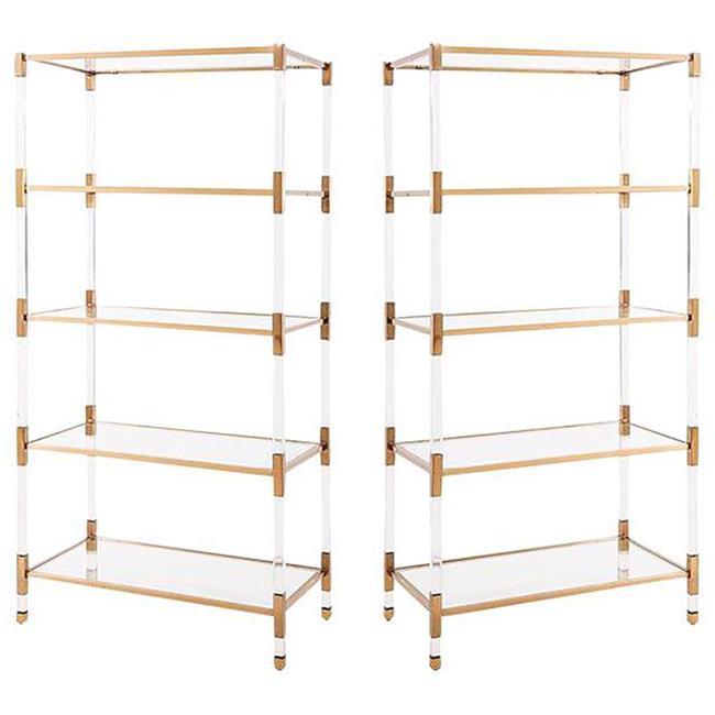 Wholesale Stainless Steel Bookcase Glass Top Storage Shelf Outlet Shelf Acrylic Display Shelf