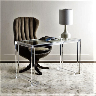 Lucite Study Room Furniture Table Desk Clear Acrylic Modern Office Desk