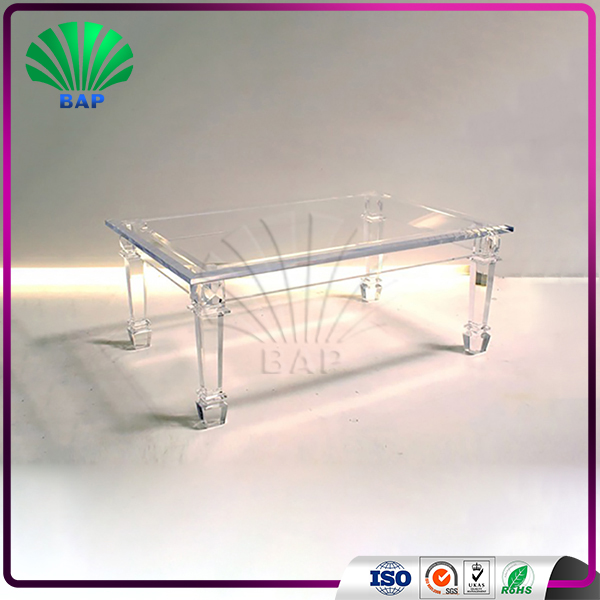 Modern Glass Top Coffee Table Low Height Clear Sofa Side Table ...