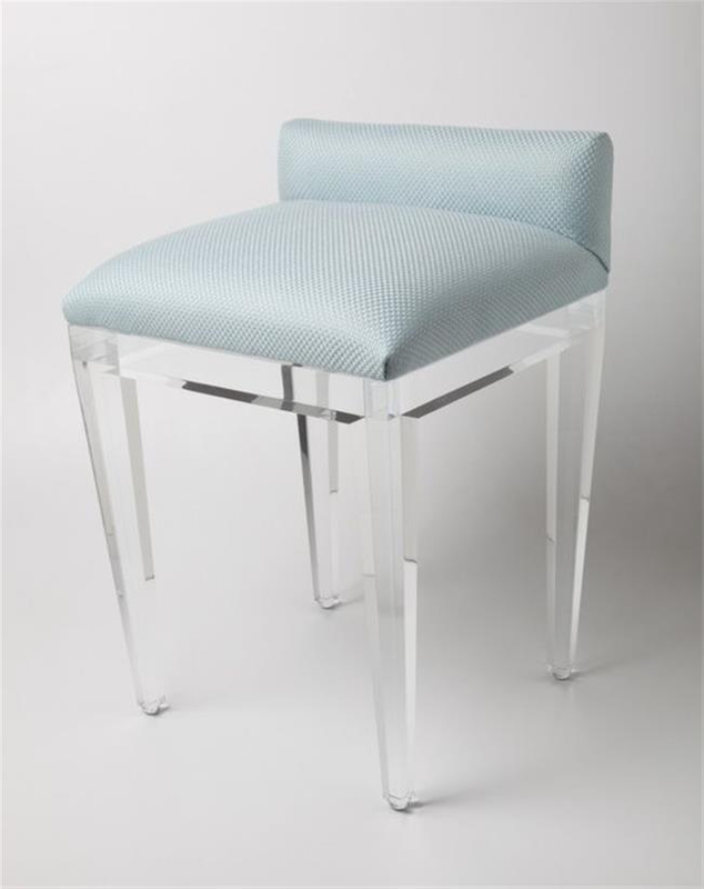 High End Leisure Bar Stool Soft Cushion Acrylic Stool Bar Chair
