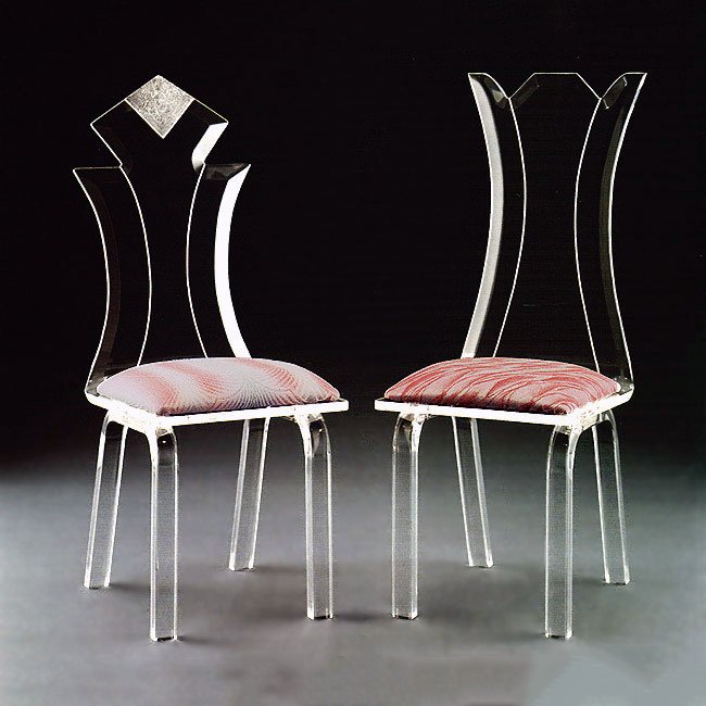 Elegant Acrylic High Chair Living Room Cafe Chair Tiffany Chair