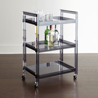 2017 Modern Design Acrylic Hotel Housekeeping Serving Trolley Food Bar Cart