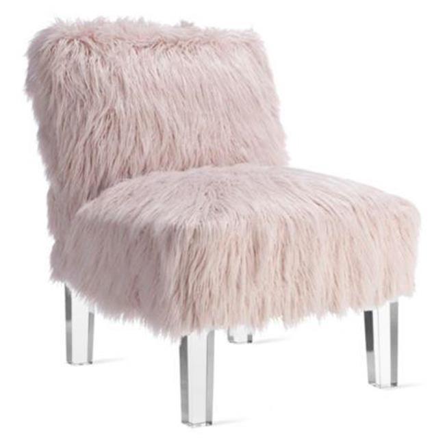 Modern Living Room Sheepskin Seat Cover Chair Lucite Gaming Chair Fur Fabric Chair