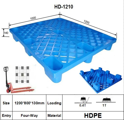 Plataforma de plástico con soporte de 9 patas, encajable, rejilla.