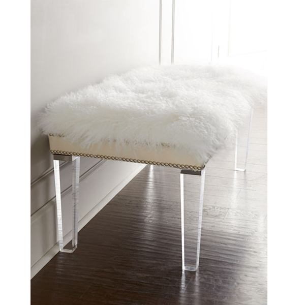 Luxury White Velvet Sofa Modern Sofa Bed Dressing Table Bench