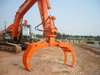 mini excavator digger hydraulic grapple