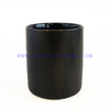 Fancy Ceramic Candle Container Cylinder Votive Empty Black Candle Jars with Lids