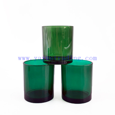 10oz 300ml Fashion Translucent Green Glass Candle Vessel