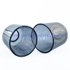 Custom Empty Glossy Gray Glass Candle Holder for Decor With Ceramic Lid