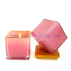 Wholesale Custom 10oz Shiny Colors Square Glass Candle Jars for Candles