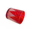 Christmas Tree Glass Candle Holder Red Candle Jar For New Year