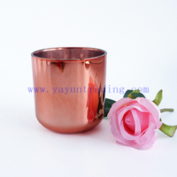 votives candle jars 16 oz rose gold glass candle containers for candle making
