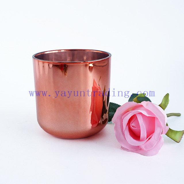 votives candle jars 16 oz rose gold glass candle containers for candle making