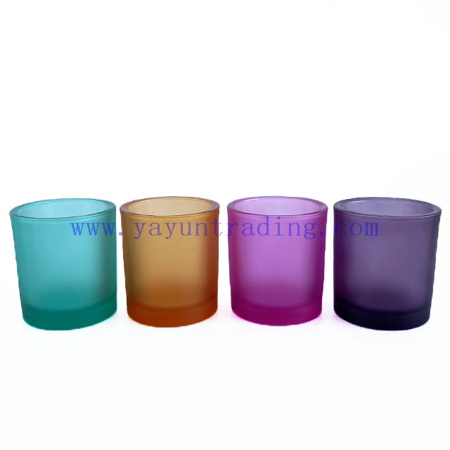 Glass Candle Jar Colored Luxury Custom Empty Glass Candle Vessel