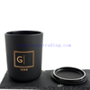 Yayun hot sale 20oz black matte glass candle jar with decorative lids