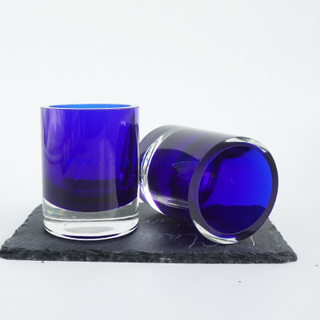 160ml solid blue thick wall and bottom glass candle jars for Christmas