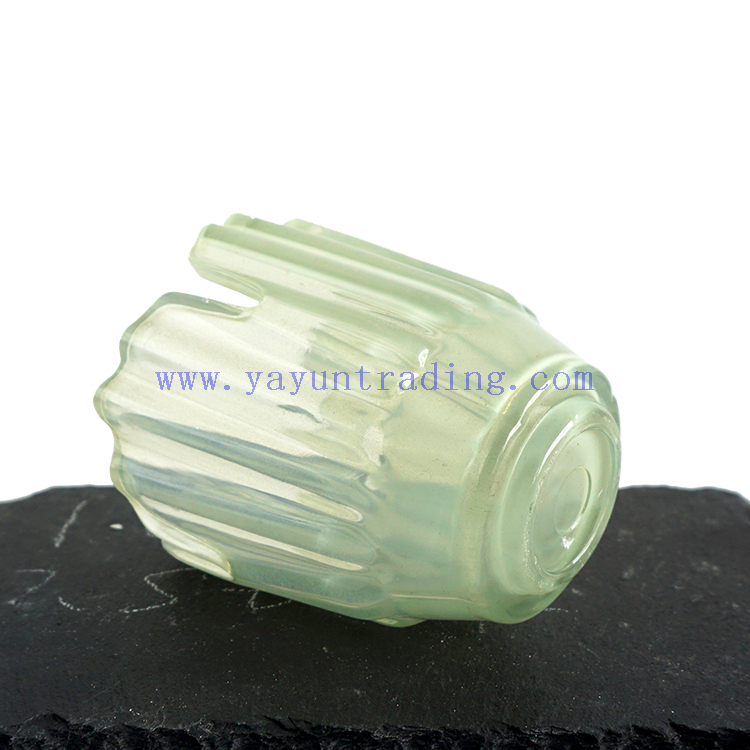 New shape green color handmade creative candle jars
