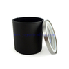 New Design Black Green Orange Glass Candle Jars 17oz Candle Holders with Metal Lids for Home Decor