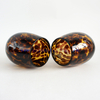 Yayun New design egg shape amber tortoise candle jars empty glass ball tealight holder 16oz for wedding centerpieces