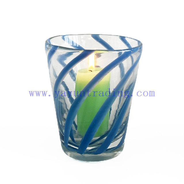 2021 Handmade Unique Design Glass Round Candle Jars for Home Decor