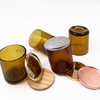 12oz Wholesale Luxury Electroplated Recycled Glass Candle Jars with Lids Gift Boxes