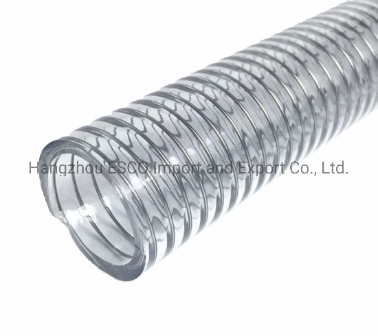 PVC Spring Spiral Helix Steel Wire Reinforced Suction Discharge Hose