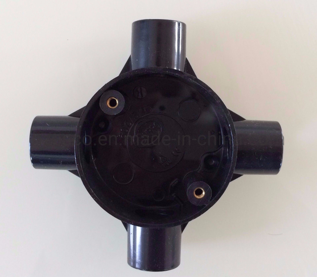 PVC 4 Four Way Connect Conduit Fittings UPVC Panel Intersection Junction Box