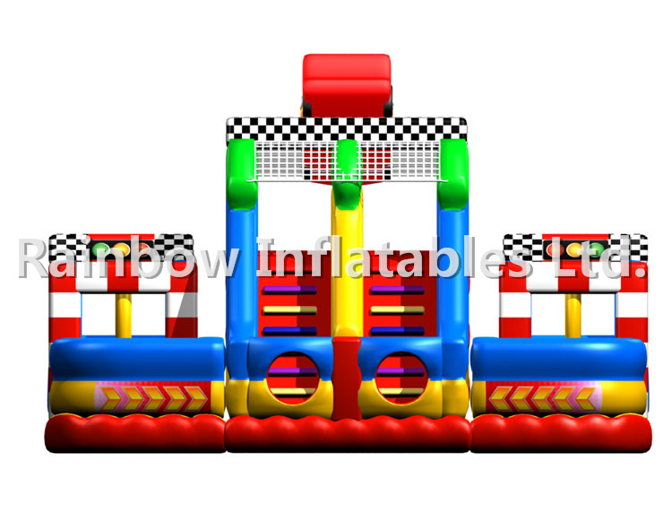 RB05072(7.5x7.5x5m) Inflatable Multi - functional vehicle Obstacle Course for sales 