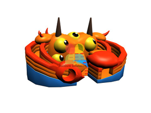 RB06117（8.7x6x3.4m）Inflatable crab giant double dry slide new design for sale 