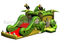 RB03103（10x4x4.5m）Inflatable Green crocodile combo for Kids