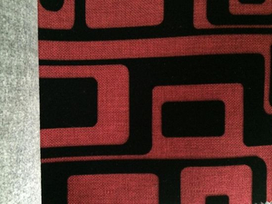 Red and Black Woven Linen Fabric for Sofa and Furniture