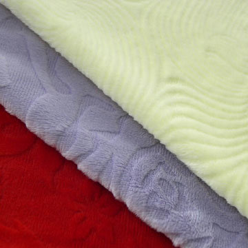 Super Soft Velboa Fabric for Sofa with Burned-out Pattern