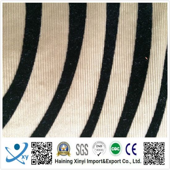 Latest Design Fabric Upholstery, Cheap Textile Flock Sofa Upholstery Fabric, Cushion Cover Fabric