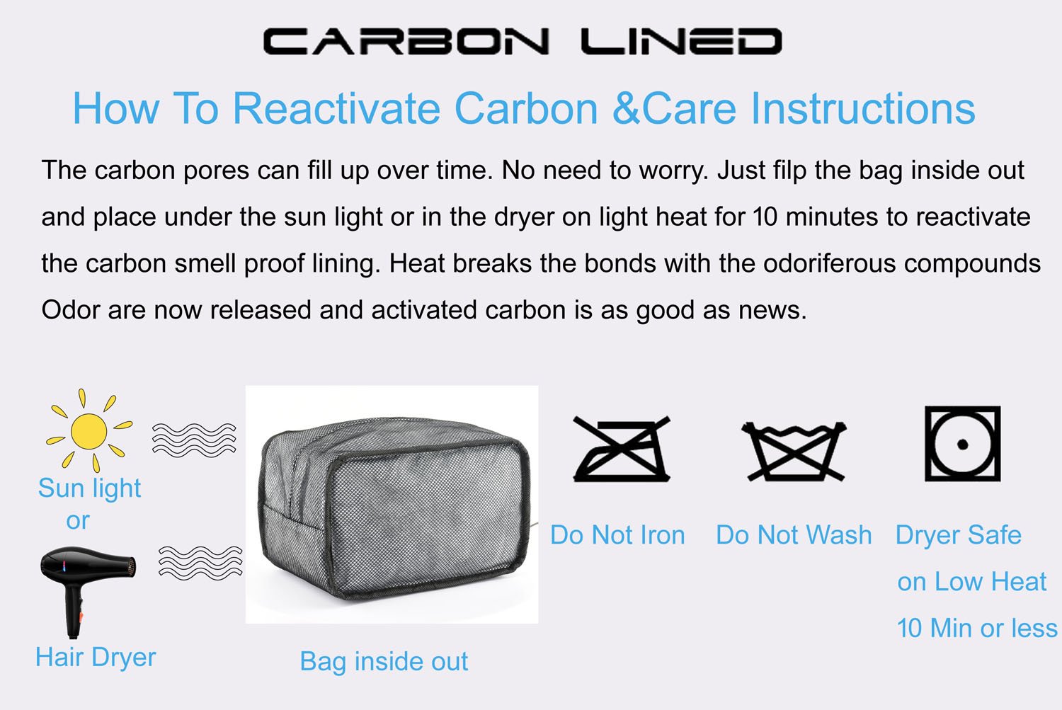 smell proof pouch with carbon lining