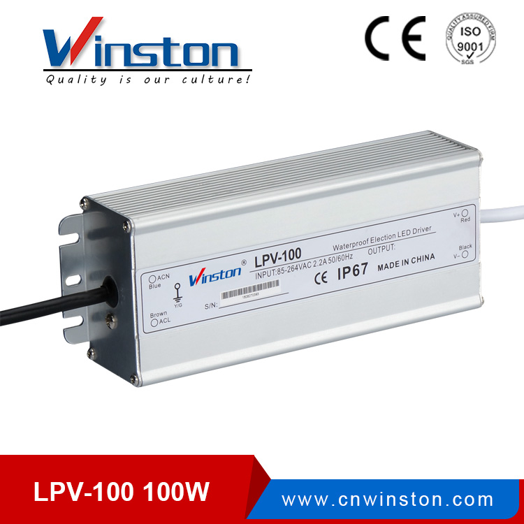 LPV-100W Fuente de alimentación conmutada a prueba de agua led driver con CE