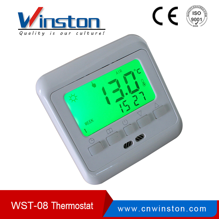 WST-08 Pantalla LCD multifunción termostato de ambiente programable