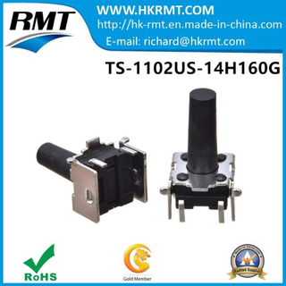 China Manufacturer Tact Switch (TS-1102US-14H160G)