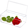 Transparent 2018 Christmas Gift Box Custom Rose Packing Box Acrylic Flower Box