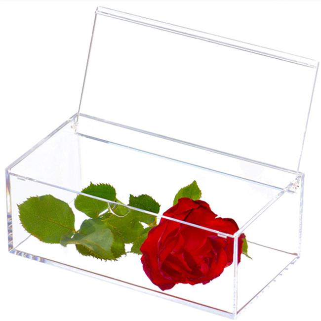 Transparent 2018 Christmas Gift Box Custom Rose Packing Box Acrylic Flower Box